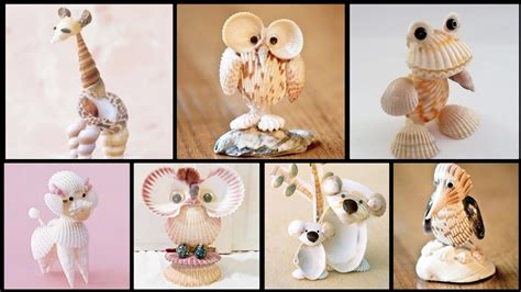 Pretty Seashell Animalsseashell Craft Ideaseasy Seashell Craft Youtube