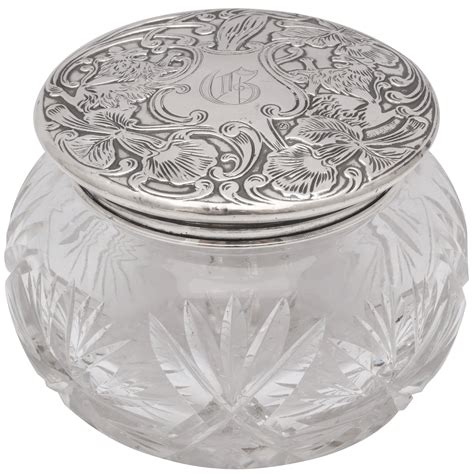 Sterling Silver Lided Powder Jars Collection Of Five For Sale At 1stdibs