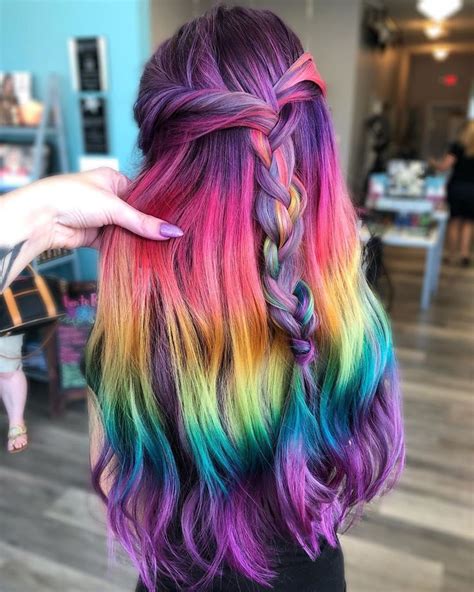 29 Photos Of Rainbow Hair Ideas To Consider For 2021 Creative Hair