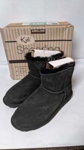 Kirkland Signature Kids Shearling Short Boot Black New Ebay