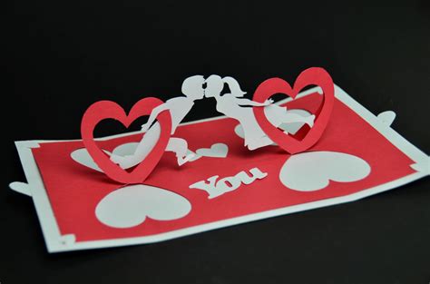 Heart Pop Up Card Template Free