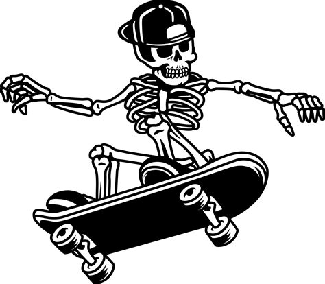 Skateboarding Skeleton Design File Svg File Cnc Routing Cnc Plotting Etsy