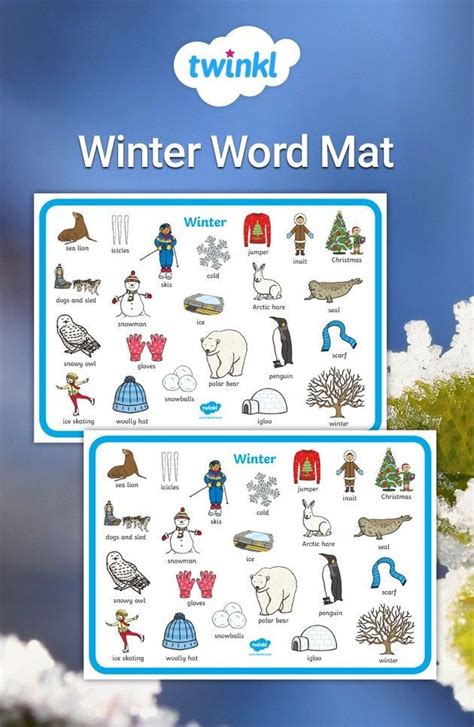 Winter Word Mat Winter Words Winter Activities For Kids Winter