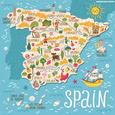 Mapa De España 🥇 Político Físico Mudo Para Imprimir 2022