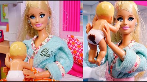 Barbie And Ken Morning Routine Bedroom Bathroom Dollhouse Youtube