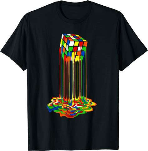 Awesome Graphic Melting Rubik Rubix Rubics Cube T Shirt Rubik Etsy