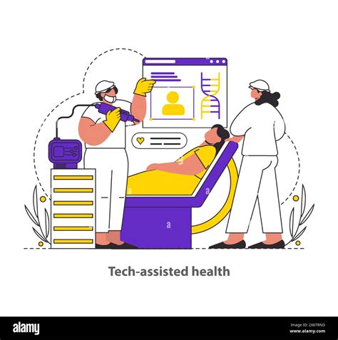 Tech-assisted health concept. Medical professionals using advanced
