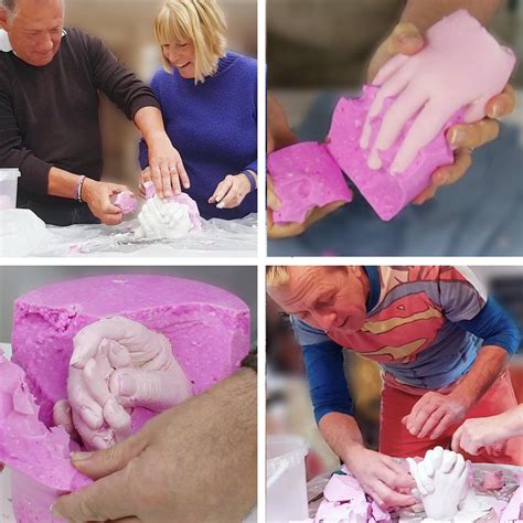 Couple Holding Hands Casting Kit 3d Hand Moulding Create A Replica Life Sculpture Hold Hands Forever