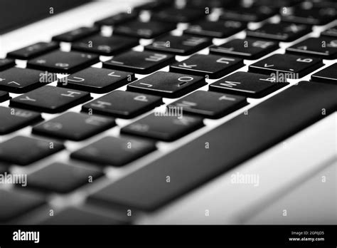 Black Keys Of Computer Keyboard Closeup Stock Photo Alamy