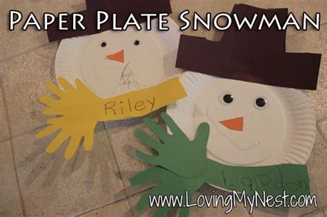 Paper Plate Snowman Christmas Pinterest Snowman Kindergarten And