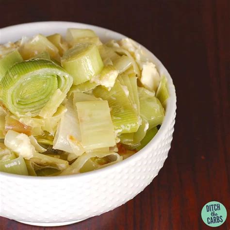 How To Make Creamed Leeks With Garlic Ditch The Carbs