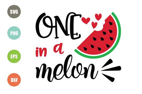 One In A Melon Svg Papercraft Paper Scrapbooking