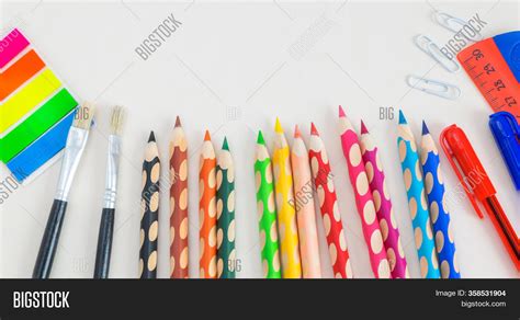 Colored Pencils Pens Image And Photo Free Trial Bigstock