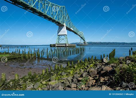 Astoria Megler Bridge Which Goes Over The Columbia River In Oregon