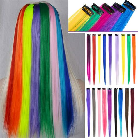 Nk Beauty 36 Packs Colored Braid Hair Extensions Clip In 22 Colorful Braids Clip On For Women