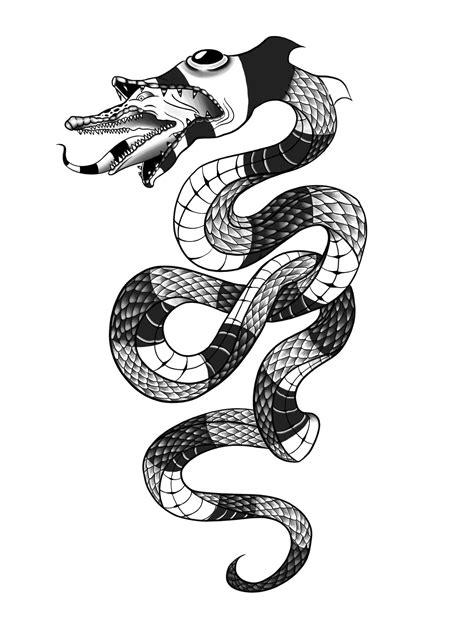 Artstation Beetlejuice Snake Tattoo Designs