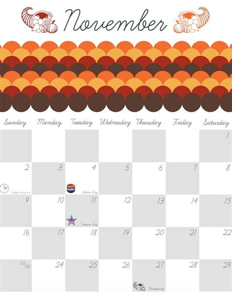 Free Printable November Calendar November Calendar Calendar Free