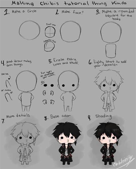 How To Draw Chibi Tutorial By Chibitrinity On Deviantart Cartoon