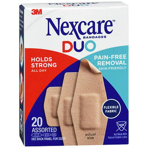 Nexcare Duo Bandages Assorted 20 Ct