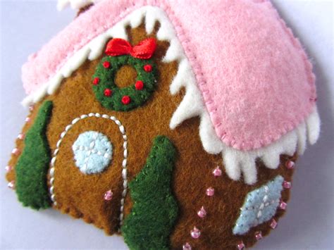 Felt Gingerbread House Ornament Imagine Our Life