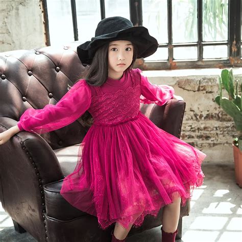 Baby Girl Dress Autumn Plus Velvet Lace 2018 New Brand Children Kids