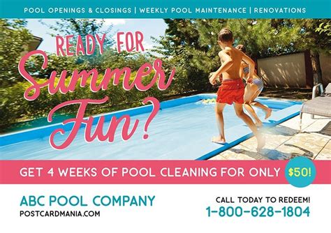 Check Out This Pool Service Direct Mail Postcard Idea Pool Service