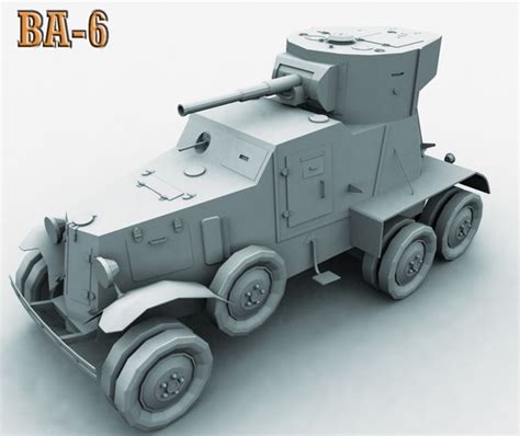 Ba 6 Armored Car 3d Model