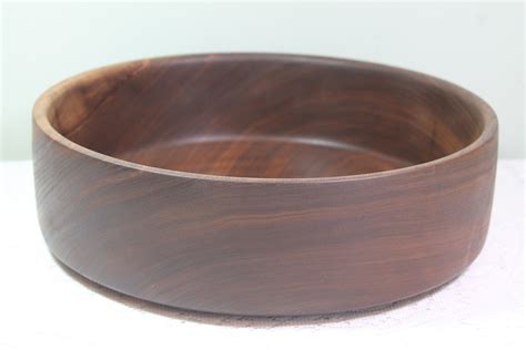 Large Walnut Salad Bowl Wooden Bowl Hand Turned Bowl Etsy