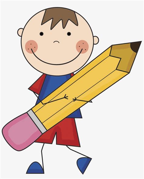 Notebook And Pencil Clipart Boy With Pencil Clipart Transparent Png