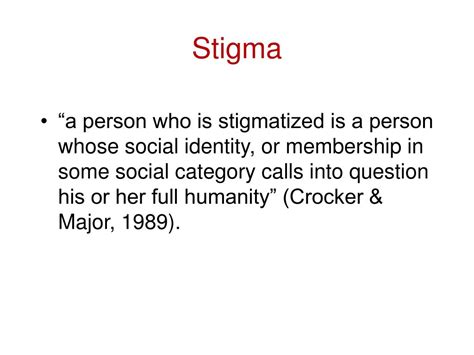 Ppt Psychological Reactions To Perceived Stigma Powerpoint