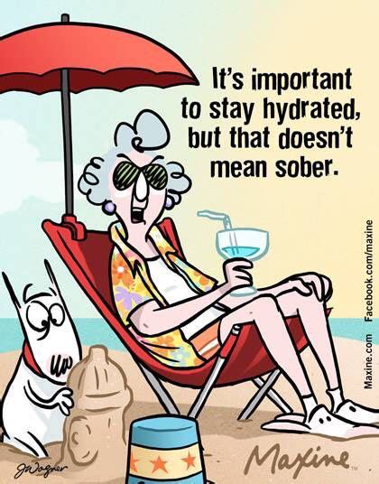 Stay Hydratedlol Funny Quotes Humor Maxine