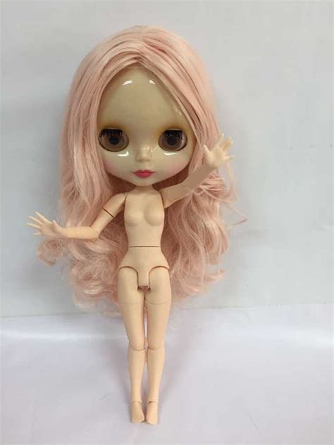 Free Shipping Cost Joint Body Nude Blyth Doll Pink Hair Factory Doll
