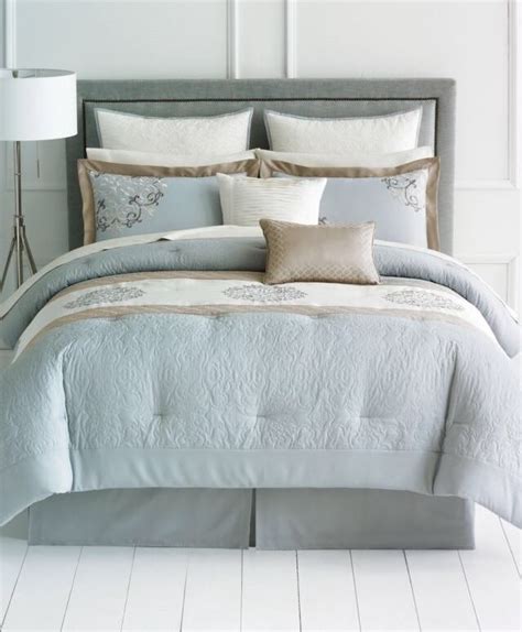 Free shipping on comforter sets and bedding orders over $75. NWT 8 Piece Bedding Set Light Blue, Beige & Ivory With ...