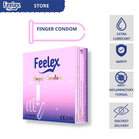 feelex finger condom box 12 pcs shopee philippines
