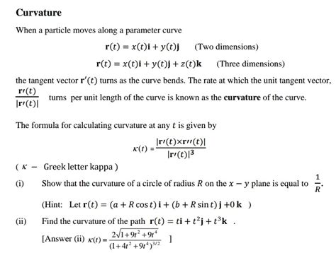 solved when a particle moves along a parameter curve r t