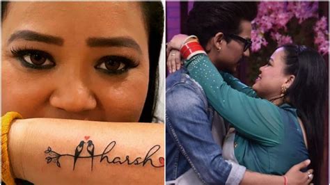 Bharti Singh Gets Husband Haarsh Limbachiyaas Name Tattooed For His