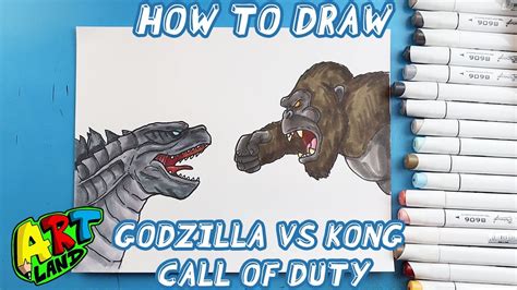 How To Draw Godzilla Vs Kong Call Of Duty Youtube