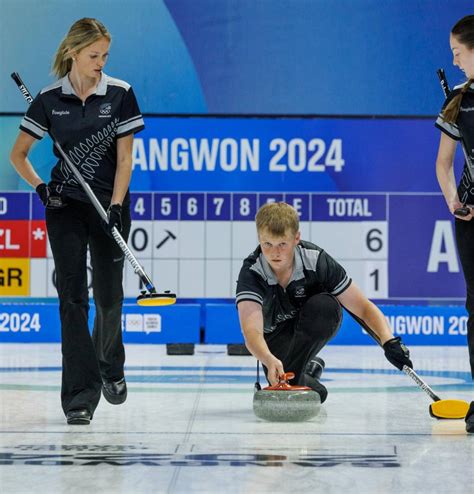 Winter Youth Olympic Games Curlers Secure First Win New Zealand Olympic Team
