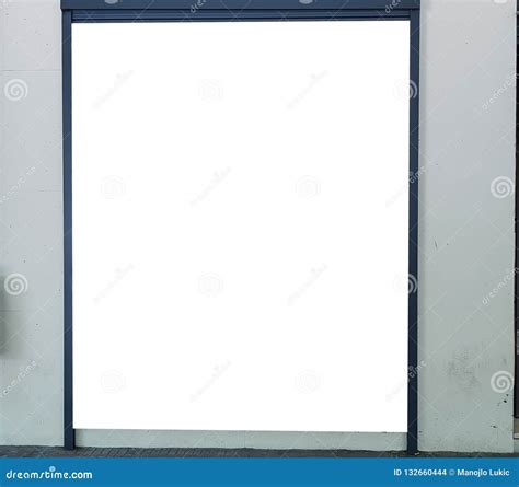 Blank Advertisement Banner Ad Template Mock Up Isolated Clipping Path