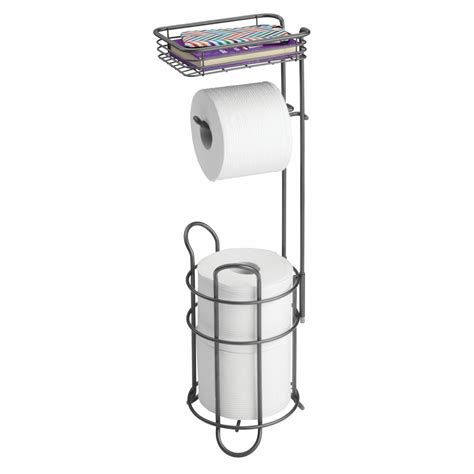 1 aligning the toilet paper holder on the wall. Toilet Tissue Paper-Roll Dispenser & Storage Shelf in 2020 ...
