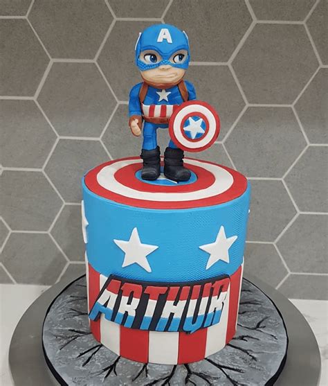 Captain America Birthday Cake Ideas Images Pictures