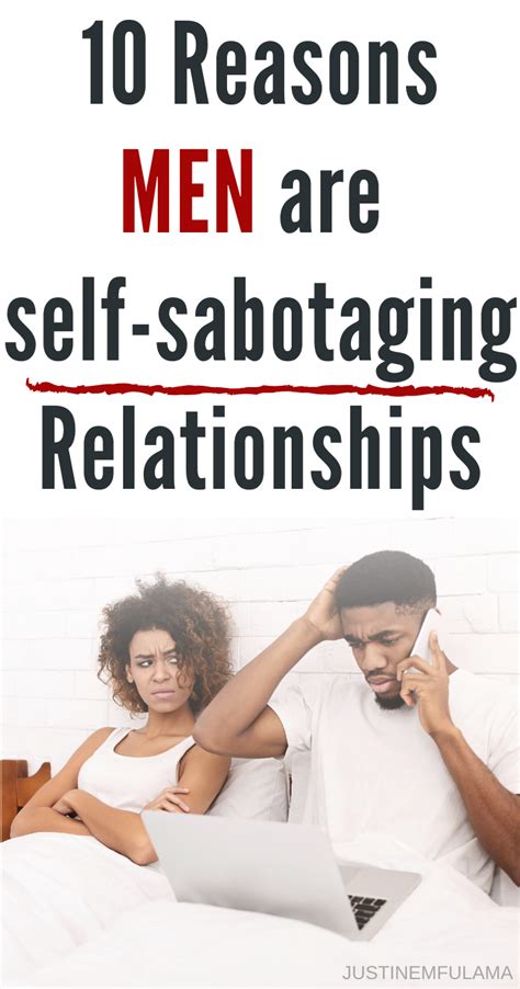 why men self sabotage relationships and how they do it