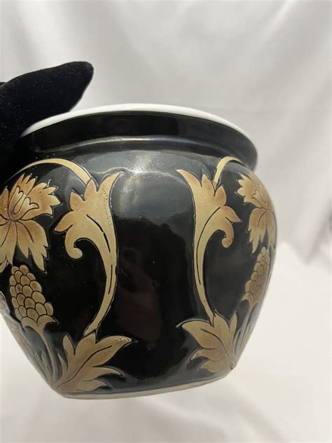 Oriental Accent Since 1880 Fish Bowl Pot Planter Ceramic Asian | eBay