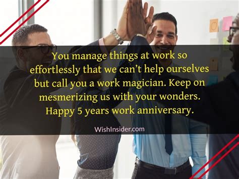 30 Happy 5 Year Work Anniversary Wishes Wish Insider
