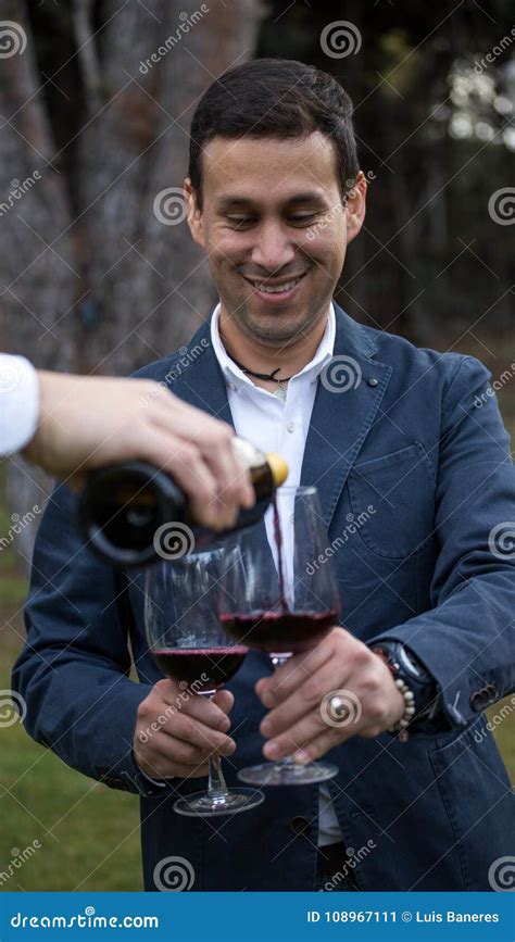 Pouring Two Glasses Of Wine At A Time Stock Image Image Of Event Cheers 108967111