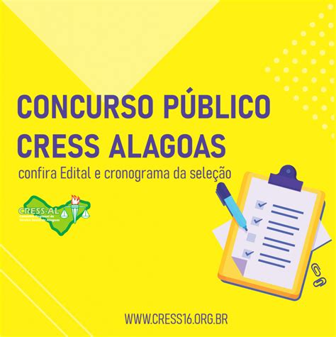 Cress Concurso Público Do Cress Alagoas Confira Edital E Cronograma Da Seleção