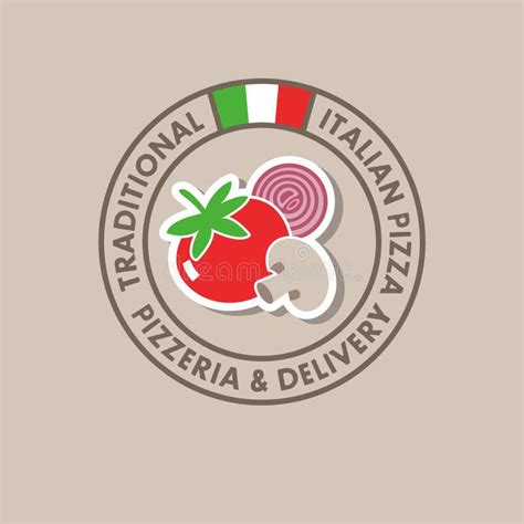 Pizzeria Logo Italian Cuisine Logo Italian Flag Emblem Of Pizzeria