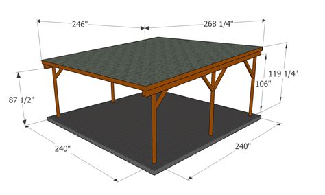 Flat Roof Double Carport Plans Pdf Download