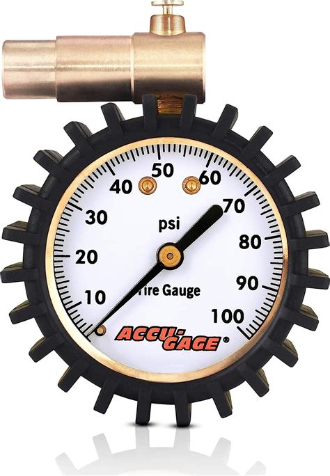 Accu Gage Presta Valve Bicycle Tire Pressure Gauge 100psi Tire Gauges