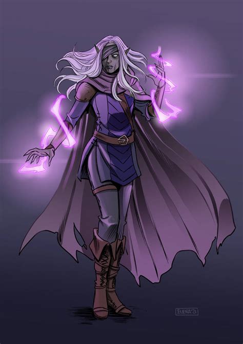 Drow Warlock Commission By Elenaominetti On Deviantart